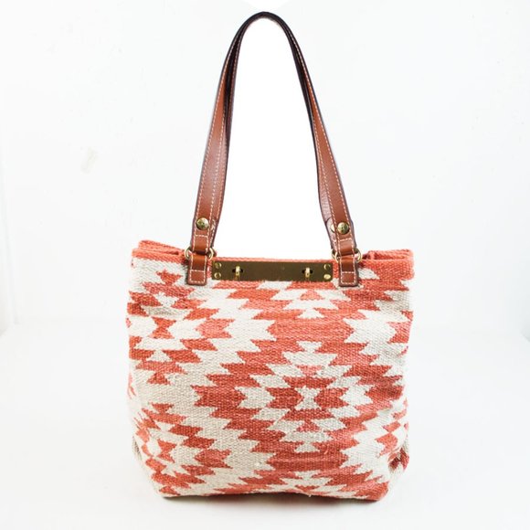 Patricia Nash Hand-Loom Cotton Weave Chennai Large Tote - Picture 9 of 12
